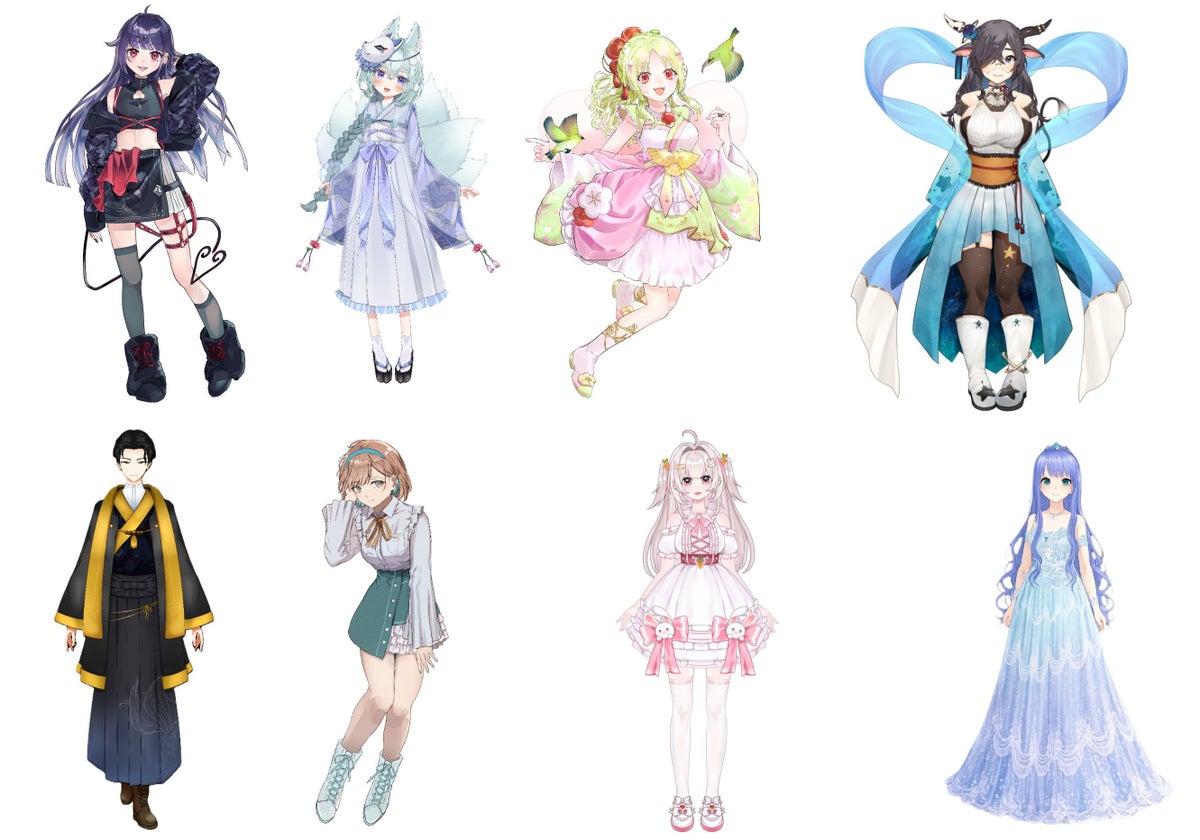 Character visuals of AnStage V performing VTuber livers