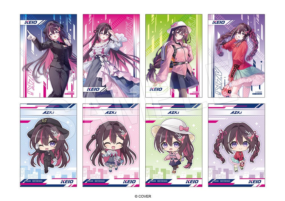 Trading can badges Keio Corporation collab ver., all 8 types