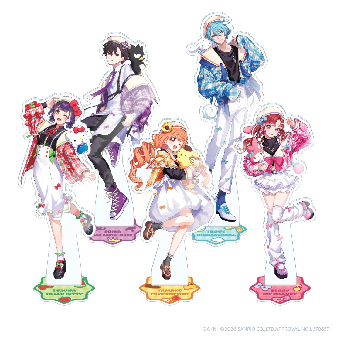 Speciale x Sanrio Characters acrylic stand all 5 designs