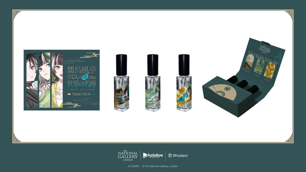 Juufuutei Raden × London National Gallery fragrance mist set product visual