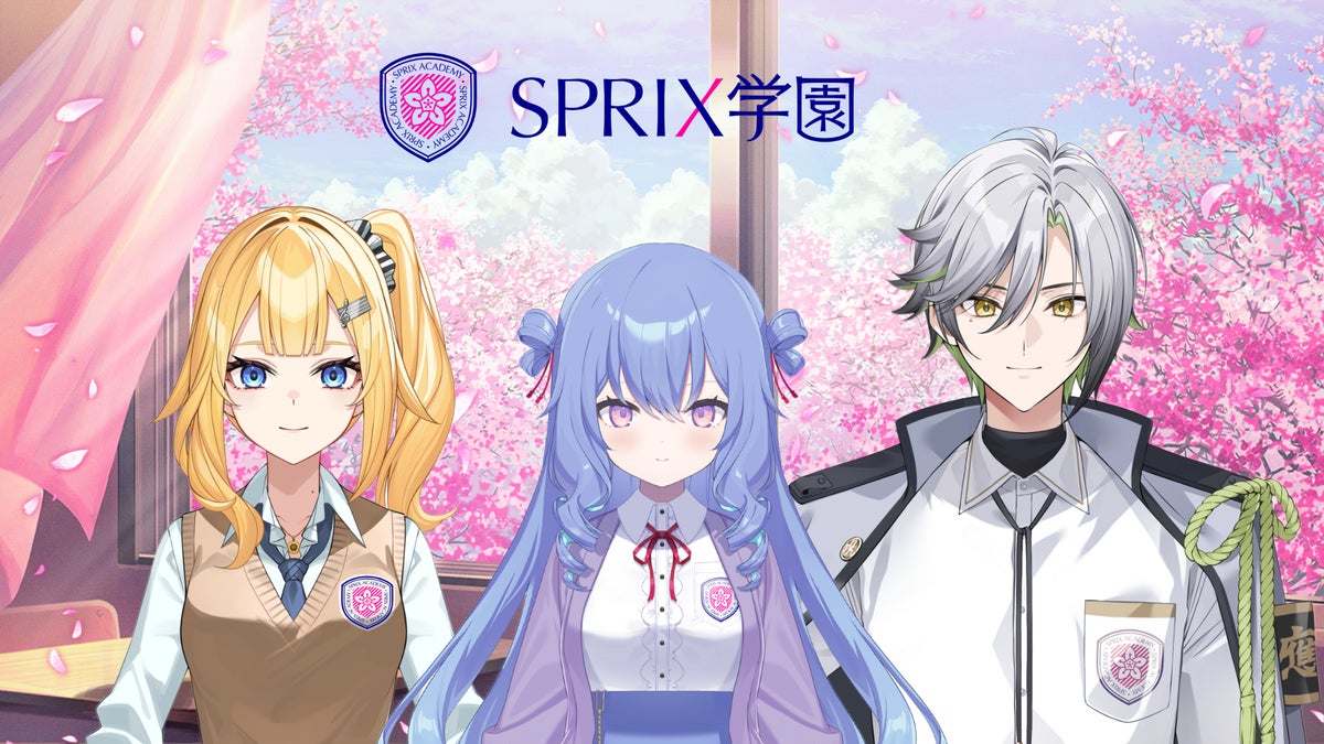 SPRIX Academy 2nd-generation VTubers Hinagi Himawari, Shinra Eiru, Arisugawa Aone debut visual