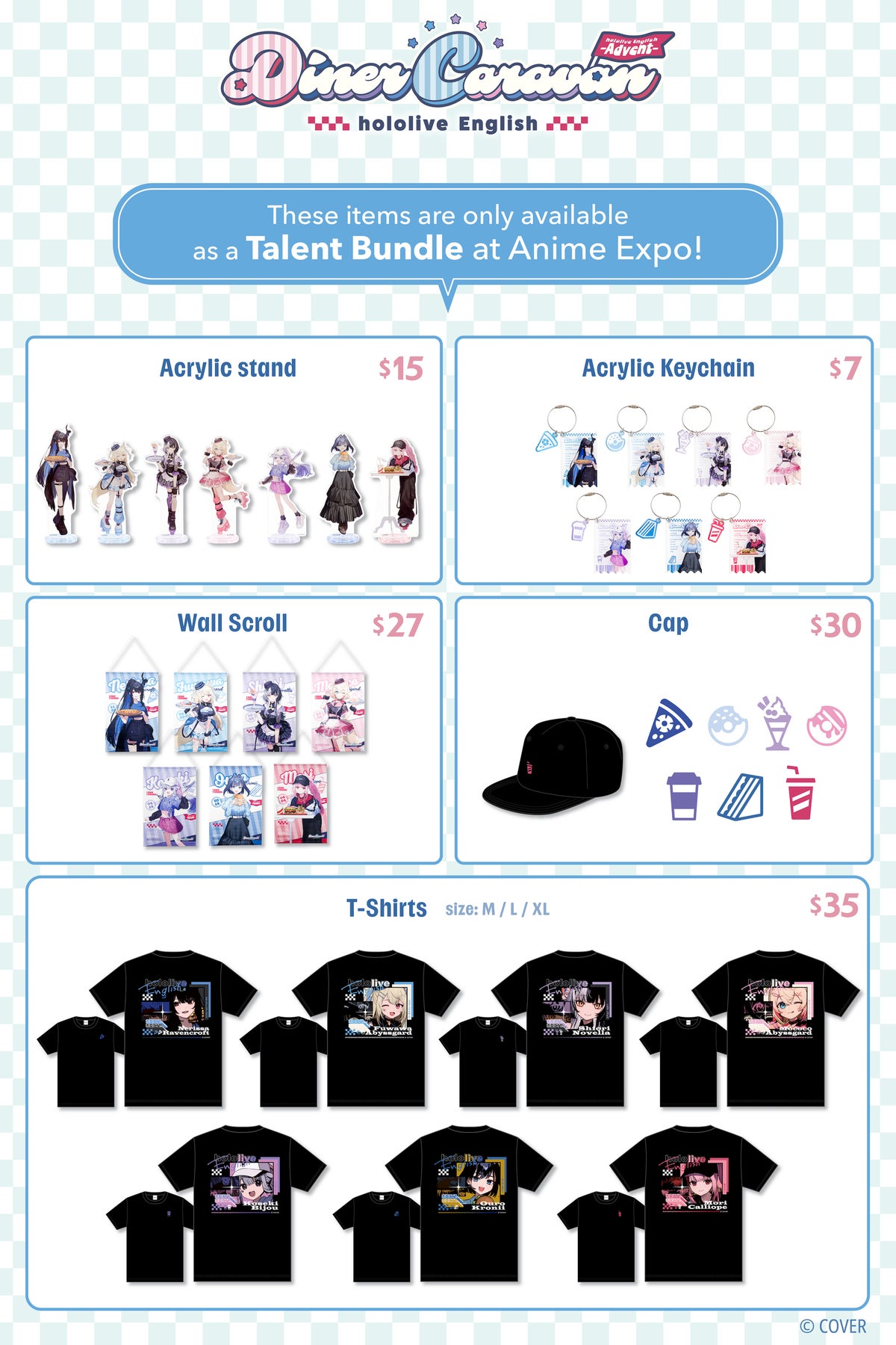 Diner Caravan original-illustration goods lineup