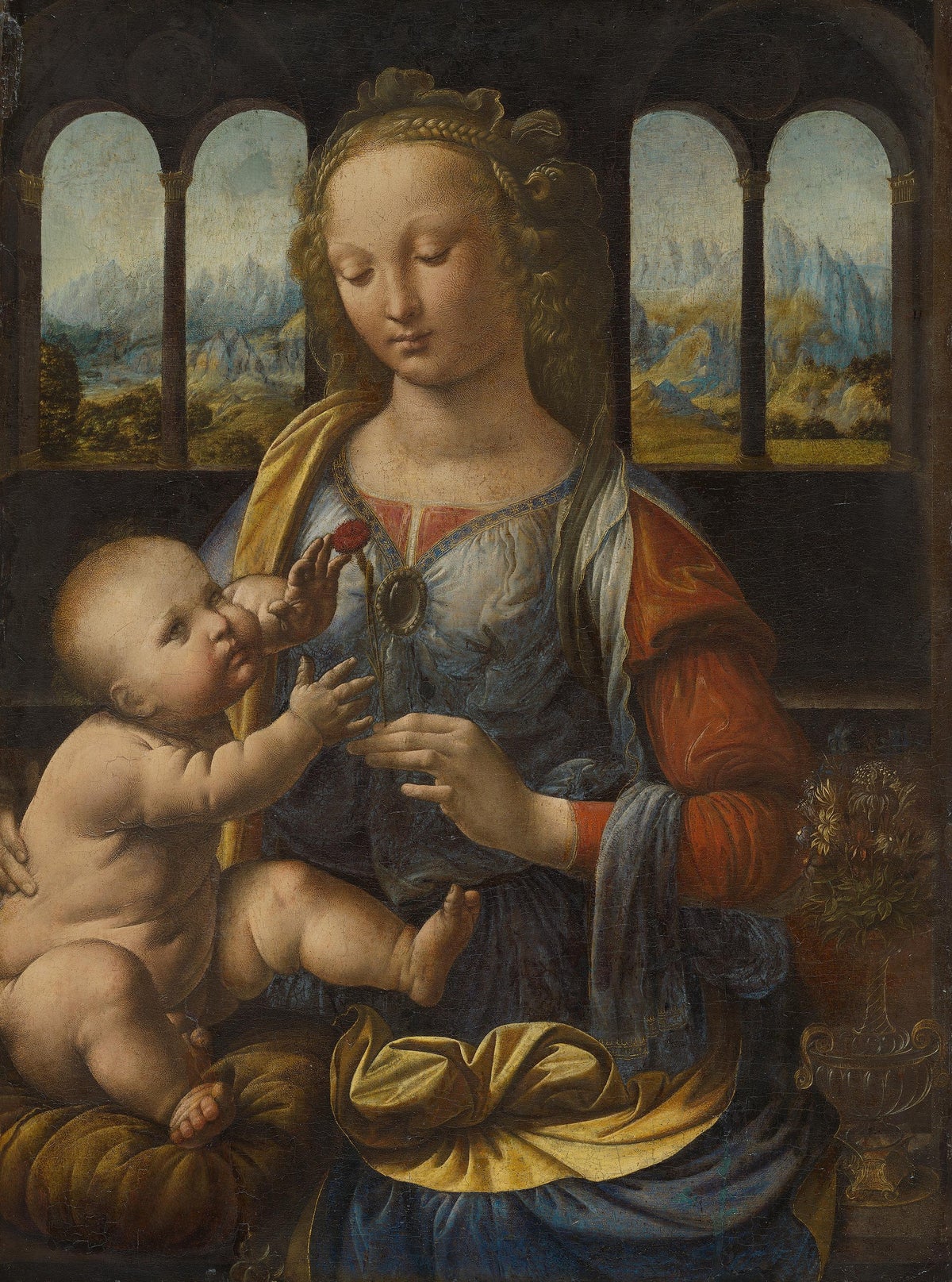 Leonardo da Vinci, Madonna of the Carnation (reproduction)