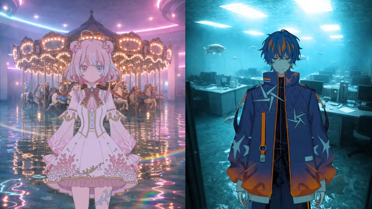 MARINA LYRICA character visuals of Tamanami Uruma and Suzunami Hitode