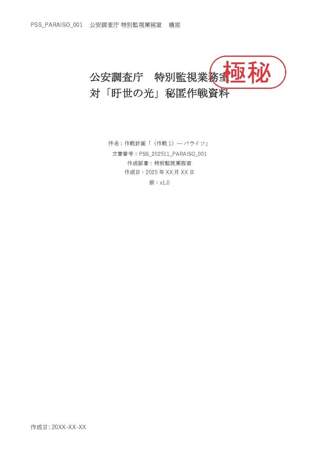 A page of covert operation materials