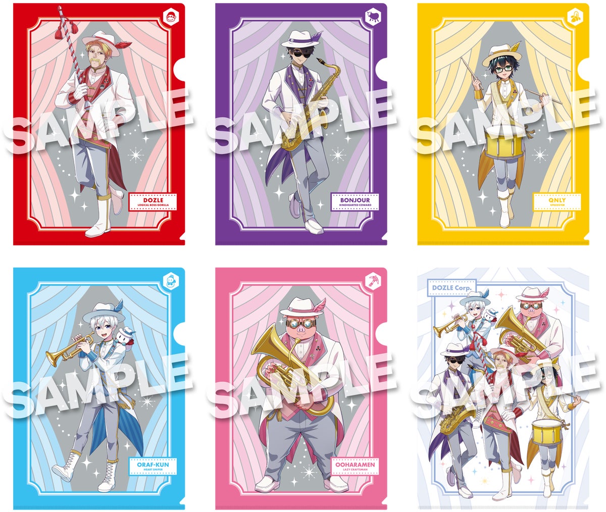 Dozle Corp. x Lawson collaboration clear files — all 6 designs