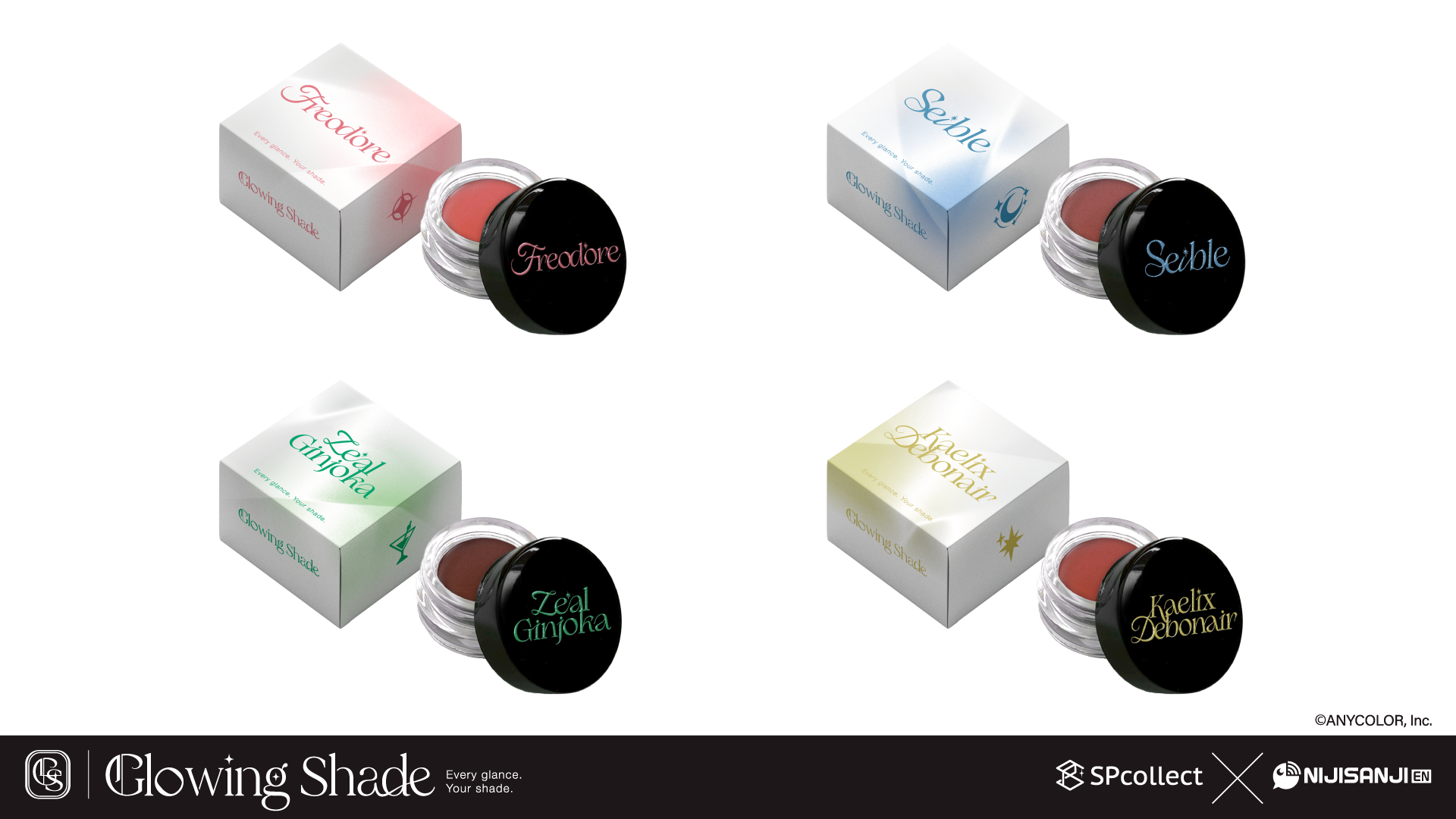 Glowing Shade Vol. 2 lip and cheek cream — all four varieties