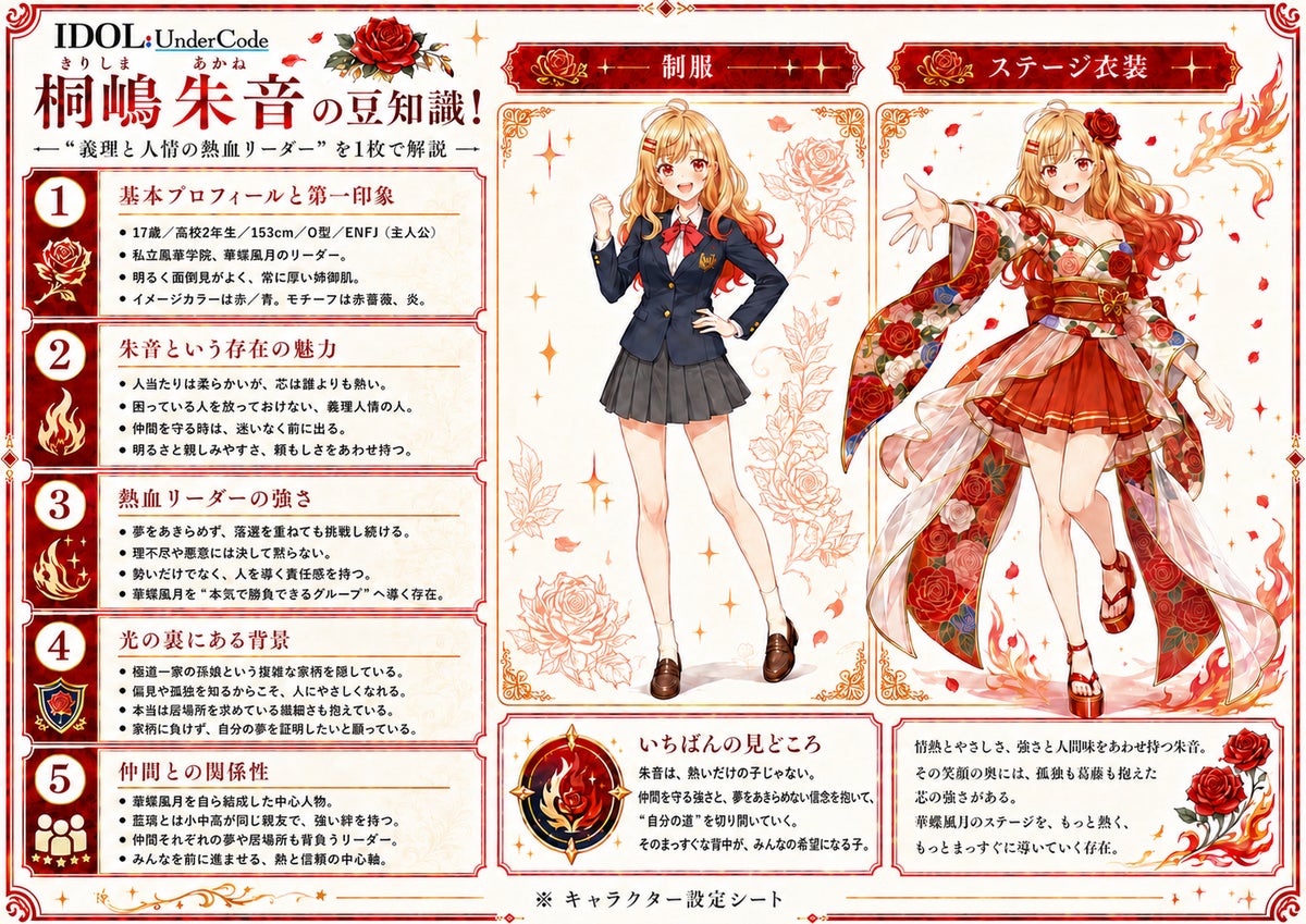 Kirishima Akane character profile sheet