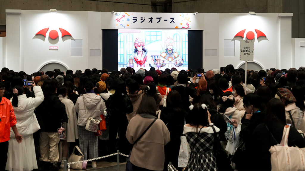 Interactive radio booth at Nijisanji Fes