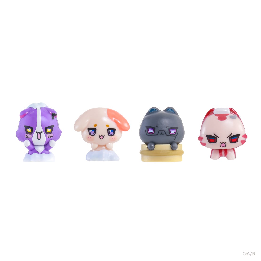 Random bath bomb mascot figures, all 4 varieties