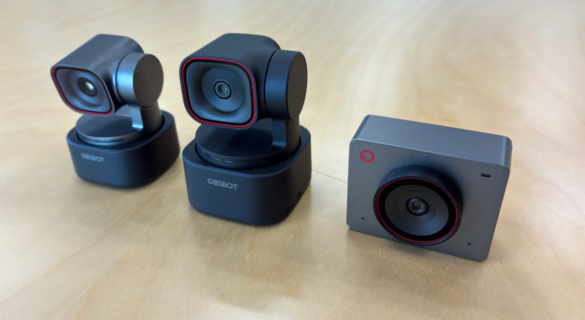 All three OBSBOT cameras side by side
